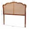 Baxton Studio Leandra Classic and Traditional Ash Walnut Finished Wood King Size Headboard with Rattan 238-12667-ZORO - alternate 9